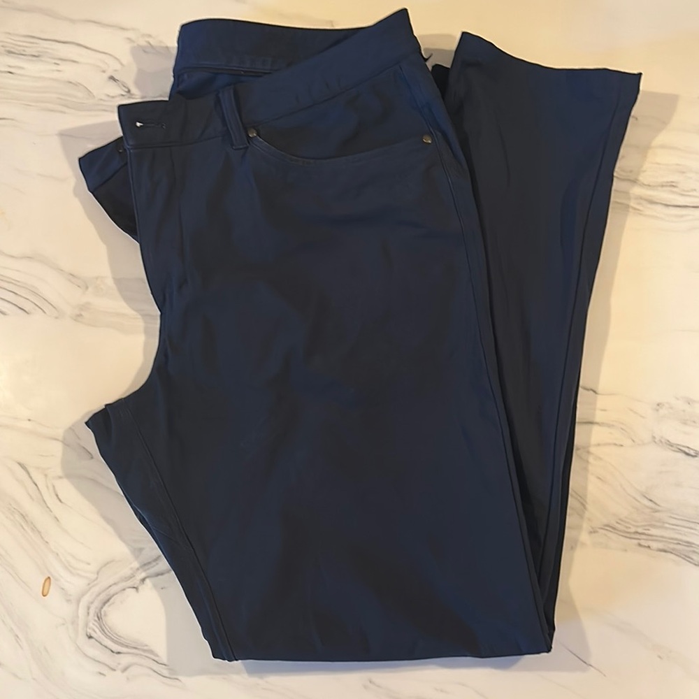 Lululemon ABC Slim Navy Blue Pants. Size 36